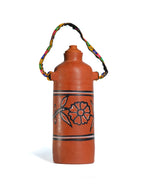 Handmade Terracotta Clay Bottle 1L