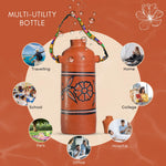 Handmade Terracotta Clay Bottle 1L