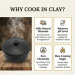 Black Clay Cooking Pot with Lid