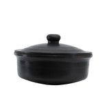 Black Clay Cooking Pot with Lid