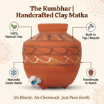 Painted Terracotta Clay Matka 13L