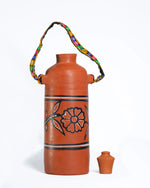 Handmade Terracotta Clay Bottle 1L