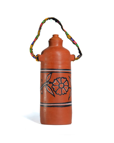 Handcrafted Terracotta Clay Water Bottle – 1L