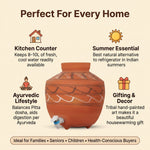 Painted Terracotta Clay Matka 13L