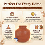 Terracotta Clay Matka with Tap 12L