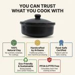 Black Clay Cooking Pot with Lid