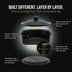 Black Clay Cooking Pot with Lid